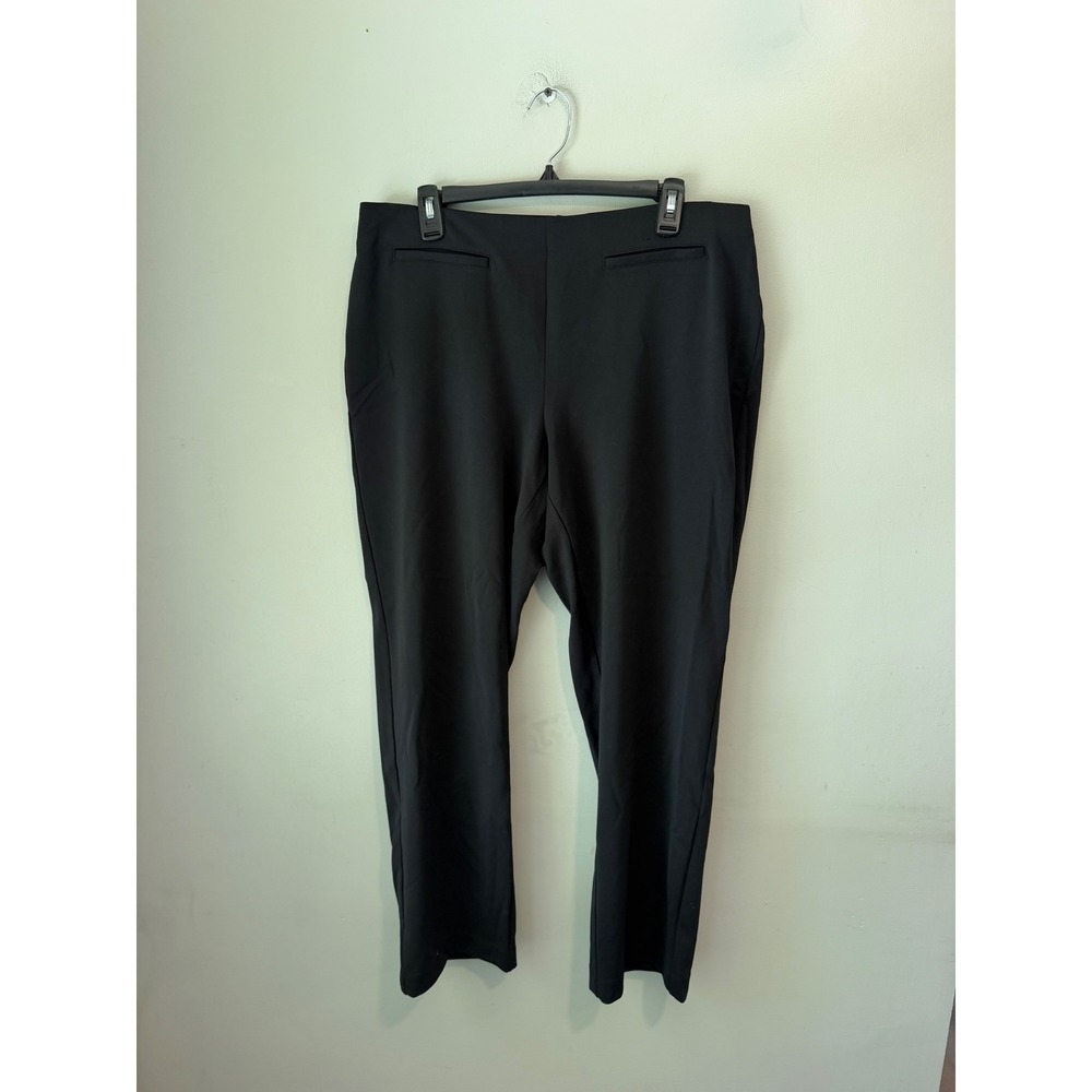 Lane Bryant Black Stretch Petite Straight Leg Dress Pants 14/16P 2348